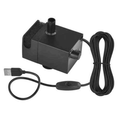 Tartalék vízszivattyú okos vízszökőkutakhoz, fekete