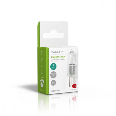 Halogén Izzó | 7 W | 85 lm | 2800 K | Meleg Fehér | Egyértelmű | A csomagolásban található lámpák száma: 2 db