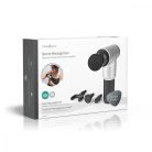 Sport Masszázs Pisztoly | Elemes Áramellátás | Beépített Lítium-ion | Újratölthető | 6 Masszázs Mód | 4 Cserélhető Tartozék | Fekete / Szürke