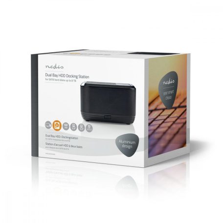 Merevlemez dokkoló állomás | USB 3.0 | USB Type-A | 2 Lemez | 2.5 / 3.5 " | USB 3.2 Gen1 | Dokkolás
