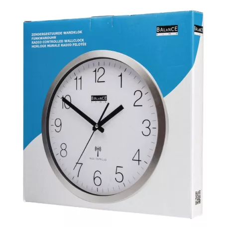 Rádió-Távirányítású Falióra 30 cm Analóg Bronz/Fehér