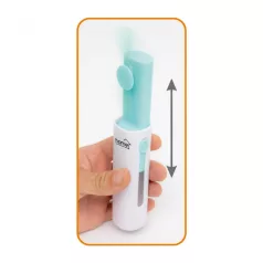   HOME HF 10T Kézi, tölthető ventilátorl,  10cm, türkiz, powerbankkal