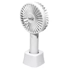 Home HF 9/WH kézi, tölthető ventilátor, 4 W, 10 cm-es lapátátmérő, 3 fokozat, 1200 mAh Li-ion akkumulátor, asztali tartó, fehér