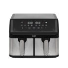 HOME HGAF29 duplakosaras forrólevegős sütő, 2 x 4,5L, 2000 W, digitális vezérlés, 8 féle üzemmód