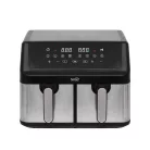 HOME HGAF29 duplakosaras forrólevegős sütő, 2 x 4,5L, 2000 W, digitális vezérlés, 8 féle üzemmód