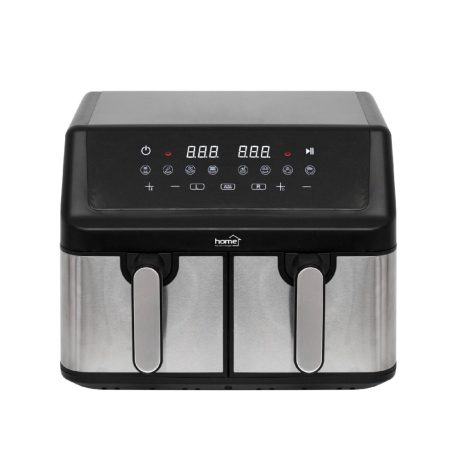 HOME HGAF29 duplakosaras forrólevegős sütő, 2 x 4,5L, 2000 W, digitális vezérlés, 8 féle üzemmód