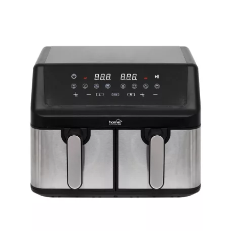 HOME HGAF29 duplakosaras forrólevegős sütő, 2 x 4,5L, 2000 W, digitális vezérlés, 8 féle üzemmód