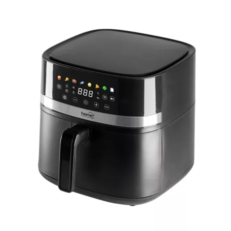 Home HGAF8 digitális air fryer, forrólevegős fritőz, 8 liter kapacitás, 2000 W, hőmérsékleti tartomány 80 – 200 °C