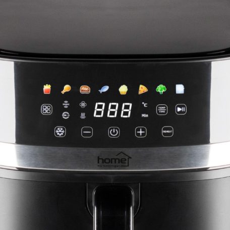 Home HGAF8 digitális air fryer, forrólevegős fritőz, 8 liter kapacitás, 2000 W, hőmérsékleti tartomány 80 – 200 °C
