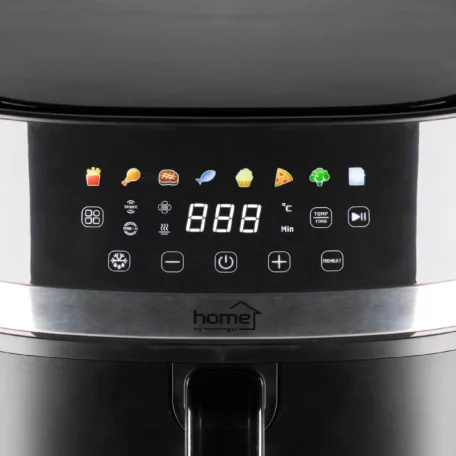 Home HGAF8 digitális air fryer, forrólevegős fritőz, 8 liter kapacitás, 2000 W, hőmérsékleti tartomány 80 – 200 °C