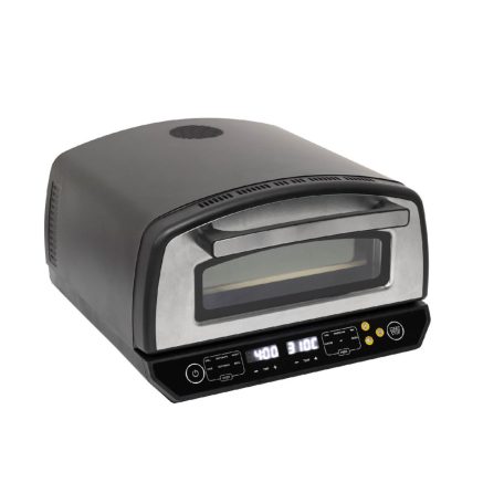 HOME HGPZ450 elektromos pizzasütő, max. 2000 W, max. 450 °C, LED kijelző, érintőgomb, fém ház, multifunkciós