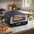 HOME HGPZ450 elektromos pizzasütő, max. 2000 W, max. 450 °C, LED kijelző, érintőgomb, fém ház, multifunkciós