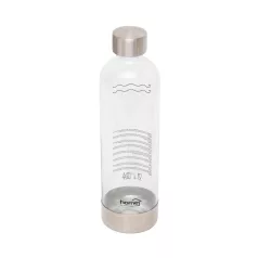   Home HGSZG1000P vizes palack, HGSZG1000 szódagéphez, BPA mentes, PET műanyag, rozsdamentes acél fedő és talp, 1 L, 850 ml szénsavasítható