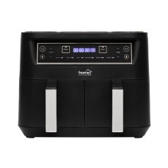   Home HG AF 24 air fryer, forrólevegős fritőz, 2 X 3,8 literes, 6-féle üzemmód, 2460 W, MEAL funkció, DUAL funkció, fekete