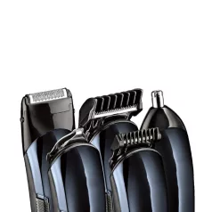   Home HG HS 12 haj- és testszőrnyíró készlet, vezetékes és vezeték nélküli használat, 5 cserélhető fej, 7 műanyag fésű, Li-ion akkumulátor