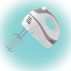   Home HG KM 18 kézi mixer, teljesítmény 250 W, 5 sebességfokozat, TURBO fokozat, habverő és dagasztó karok, fehér