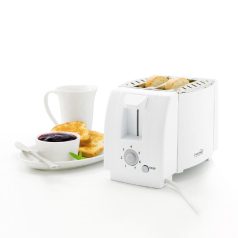   Home HG KP 01 kenyérpirító, teljesítmény 750 W, 7 fokozat, STOP gomb, egyszerre két szelet kenyér pirítható, fehér