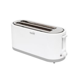   Home HG KP 42 4 szeletes kenyérpirító, 1400 W, cooltouch, 7 fokozat, zsemlemelegítő, fehér