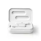 Teljesen vezeték nélküli fülhallgató | Bluetooth® | Maximális akkumulátor lejátszási idő: 2.5 óra | Érintés Vezérlés | Töltő tok | Beépített mikrofon | Hangvezérlés támogatás | Fehér