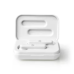   Teljesen vezeték nélküli fülhallgató | Bluetooth® | Maximális akkumulátor lejátszási idő: 2.5 óra | Érintés Vezérlés | Töltő tok | Beépített mikrofon | Hangvezérlés támogatás | Fehér