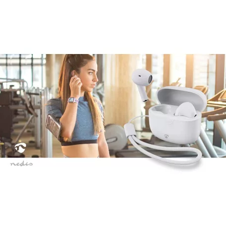 Teljesen vezeték nélküli fülhallgató | Bluetooth® | Maximális akkumulátor lejátszási idő: 16 óra | Érintés Vezérlés | Töltő tok | Kábel nélküli töltő tok | Beépített mikrofon | Hangvezérlés támogatás | Fehér