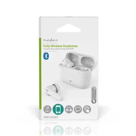 Teljesen vezeték nélküli fülhallgató | ENC (Environmental Noise Cancelling) | Bluetooth® | Maximális akkumulátor lejátszási idő: 24 óra | Érintés Vezérlés | Töltő tok | Kábel nélküli töltő tok | Beépített mikrofon | Hangvezérlés támogatás | Zaj kioltó | I