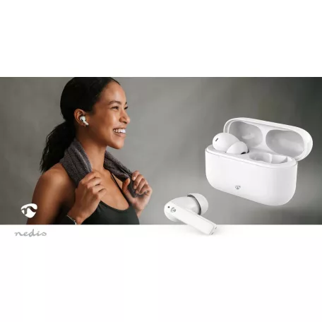 Teljesen vezeték nélküli fülhallgató | ENC (Environmental Noise Cancelling) | Bluetooth® | Maximális akkumulátor lejátszási idő: 24 óra | Érintés Vezérlés | Töltő tok | Kábel nélküli töltő tok | Beépített mikrofon | Hangvezérlés támogatás | Zaj kioltó | I