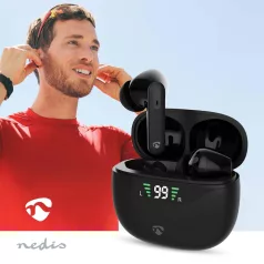   Teljesen vezeték nélküli fülhallgató | ANC (Active Noise Cancelling) | Bluetooth® | Maximális akkumulátor lejátszási idő: 30 óra | Érintés Vezérlés | Töltő tok | Kábel nélküli töltő tok | Beépített mikrofon | Hangvezérlés támogatás | Fekete