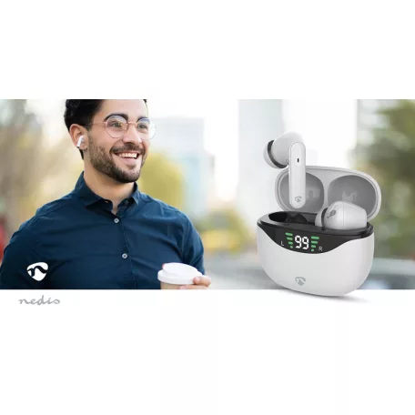 Teljesen vezeték nélküli fülhallgató | ANC (Active Noise Cancelling) | Bluetooth® | Maximális akkumulátor lejátszási idő: 30 óra | Érintés Vezérlés | Töltő tok | Kábel nélküli töltő tok | Beépített mikrofon | Hangvezérlés támogatás | Fehér