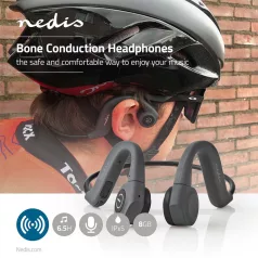   Bone Conduction fejhallgató | Bluetooth® | Maximális akkumulátor lejátszási idő: 6.5 óra | Beépített mikrofon | Belső memória: 8 GB | Hangerő szabályozás | IPX5 | Szürke