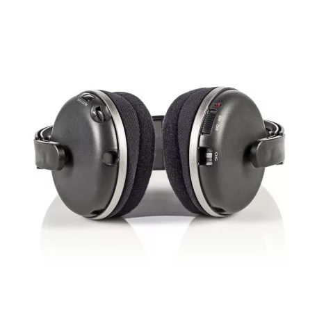 Vezeték nélküli TV fejhallgató | RF | Teljes Fület Befedő Kialakítás | Maximális akkumulátor lejátszási idő: 11 óra | 100 m | Digitális Audió | Töltő állomást tartalmaz | Ezüst / Fekete