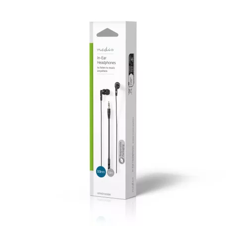 Vezetékes fülhallgató | 3.5 mm | Kábel hossz: 1.20 m | Hangerő szabályozás | Fekete