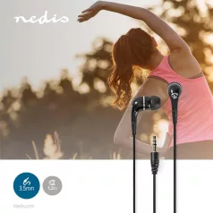   Vezetékes fülhallgató | 3.5 mm | Kábel hossz: 1.20 m | Fekete