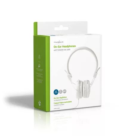 On-Ear vezetékes fejhallgató | 3.5 mm | Kábel hossz: 1.20 m | Fehér
