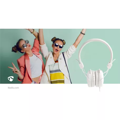 On-Ear vezetékes fejhallgató | 3.5 mm | Kábel hossz: 1.20 m | Fehér