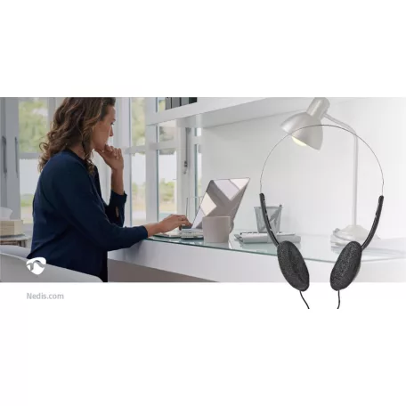 On-Ear vezetékes fejhallgató | 3.5 mm | Kábel hossz: 6.00 m | Fekete