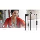 Vezetékes fülhallgató | 3.5 mm | Kábel hossz: 1.20 m | Beépített mikrofon | Hangerő szabályozás | Ezüst / Fekete