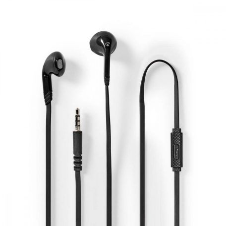 Vezetékes fülhallgató | 3.5 mm | Kábel hossz: 1.20 m | Beépített mikrofon | Hangerő szabályozás | Fekete