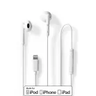 Vezetékes fülhallgató | Lightning | Kábel hossz: 1.20 m | Beépített mikrofon | Hangerő szabályozás | Fehér
