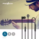 Vezetékes fülhallgató | 3.5 mm | Kábel hossz: 1.20 m | Beépített mikrofon | Hangerő szabályozás | Ezüst / Fekete