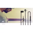 Vezetékes fülhallgató | 3.5 mm | Kábel hossz: 1.20 m | Beépített mikrofon | Hangerő szabályozás | Ezüst / Fekete