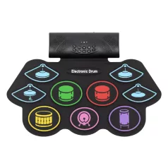   Home HRD1 feltekerhető dobszett, 7 választható ritmus és 10 demó dal, dobolás felvétele és visszajátszása, Bluetooth funkció