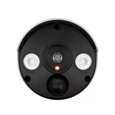 Home HSK 140 kültéri álkamera lámpával, élethű megjelenés, piros fény, dupla LED lámpa mozgás- és fényérzékelővel, elemes tápellátás