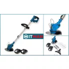 Hitman HT-BGT-1532R Profi akkus fűkasza szegélynyíró, teleszkópos fűkasza és bozótvágó 2db 62V akkuval Hitman akkumulátoros fűkasza