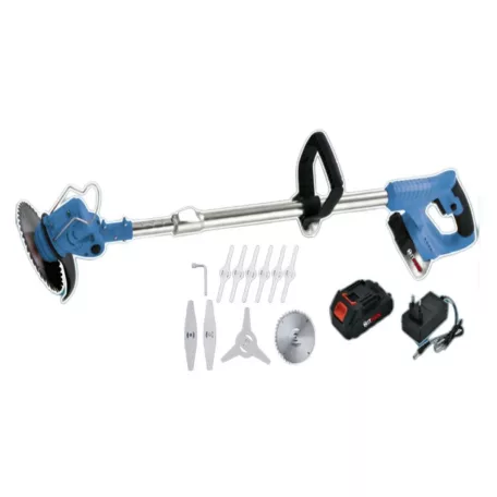 Hitman HT-BGT-1532R Profi akkus fűkasza szegélynyíró, teleszkópos fűkasza és bozótvágó 2db 62V akkuval Hitman akkumulátoros fűkasza