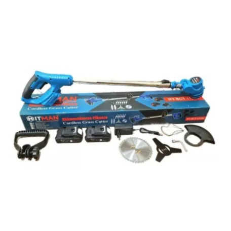 Hitman HT-BGT-1532R Profi akkus fűkasza szegélynyíró, teleszkópos fűkasza és bozótvágó 2db 62V akkuval Hitman akkumulátoros fűkasza