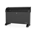 Konvektor-fűtés | 2000 W | 3 Hőbeállítások | Állítható hőmérséklet | Borulás ellen védett | Beépített fogantyúval | Fekete