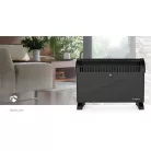 Konvektor-fűtés | 2000 W | 3 Hőbeállítások | Állítható hőmérséklet | Borulás ellen védett | Beépített fogantyúval | Fekete