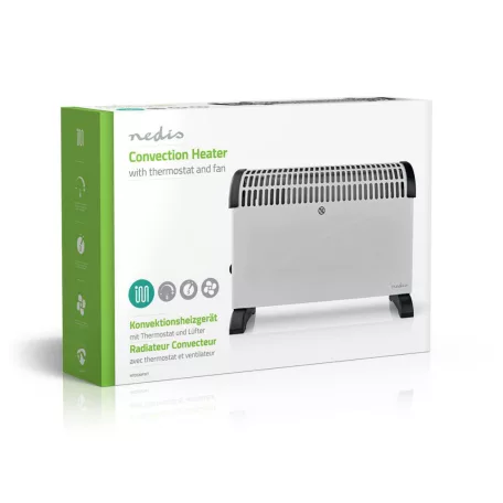 Nedis Konvektor-fűtés | 2000 W | 3 Hőbeállítások | Turbó funkció | Állítható hőmérséklet | Beépített fogantyúval | Fehér