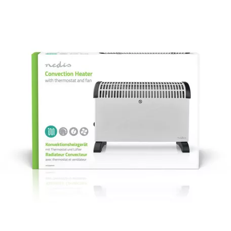 Konvektor-fűtés | 2000 W | 3 Hőbeállítások | Turbó funkció | Állítható hőmérséklet | Beépített fogantyúval | Fehér